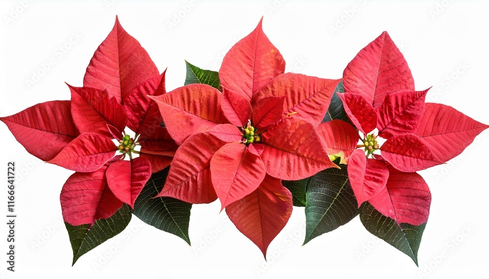 Obraz premium Red poinsettia flower isolated