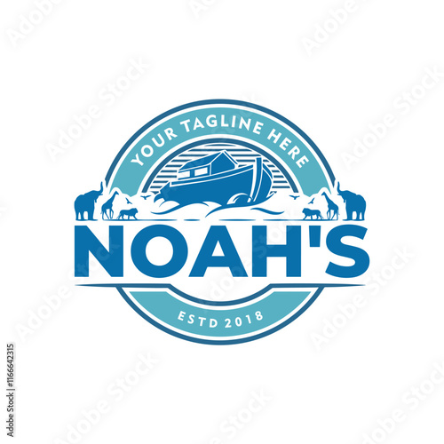 noah's ark logo vector