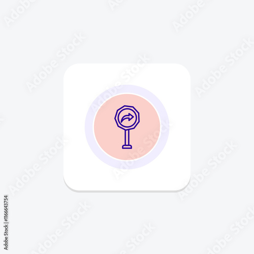 Narrow Right color circle icon , vector, pixel perfect, illustrator file