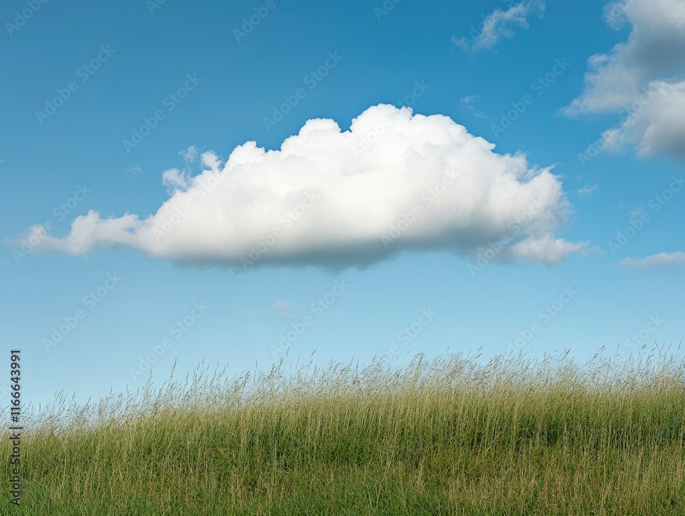 A bright blue sky with white clouds above a green grass field, . The background is clean and simple, creating an atmosphere of tranquility and beauty. A bright blue sky with white clouds above a green grass field, . The background is clean and simple, creating an atmosphere of tranquility and beauty.
