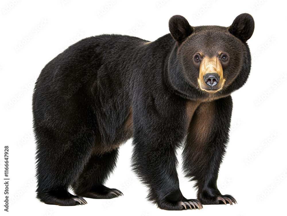 Fototapeta premium Isolated Black Bear Standing