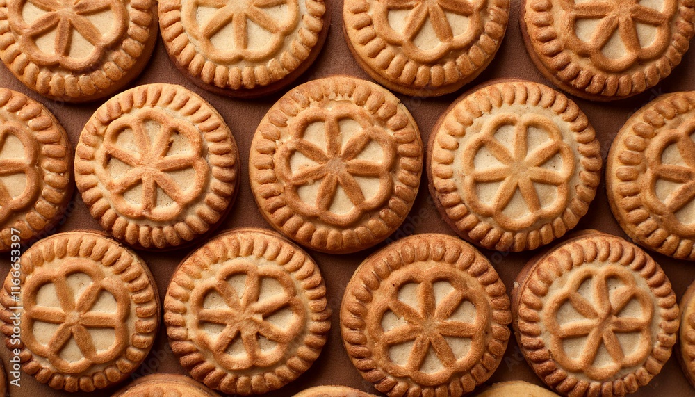 Seamless pattern of fresh cookies