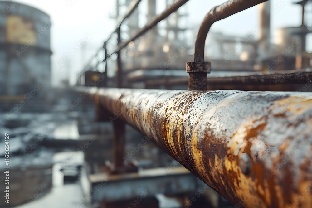 Industrial zone, Steel pipelines and valves
Industrial zone, Steel pipelines and valves