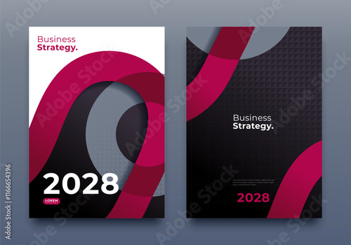 Corporate Cover Design A4 Template. Business Template, Brochure, Annual Report, Magazine, Poster, Presentation, Portfolio, Flyer, Proposal, Banner, Website, Vector Illustration, Red and Black.