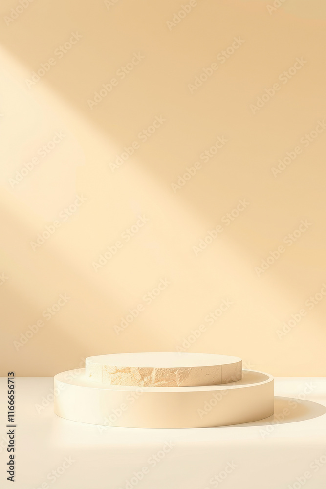 two-tiered cylindrical display stand soft warm lighting two-tiered cylindrical display stand soft warm lighting