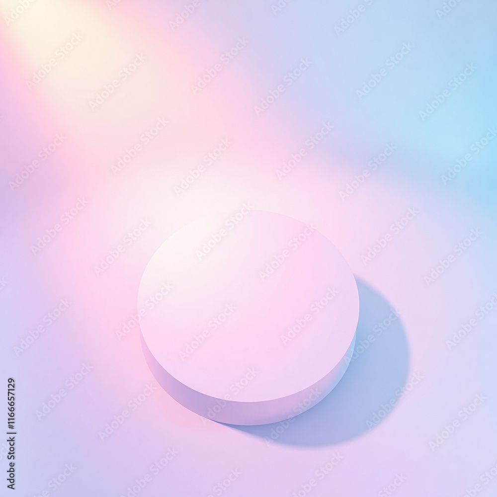 round pastel pedestal on soft gradient background round pastel pedestal on soft gradient background