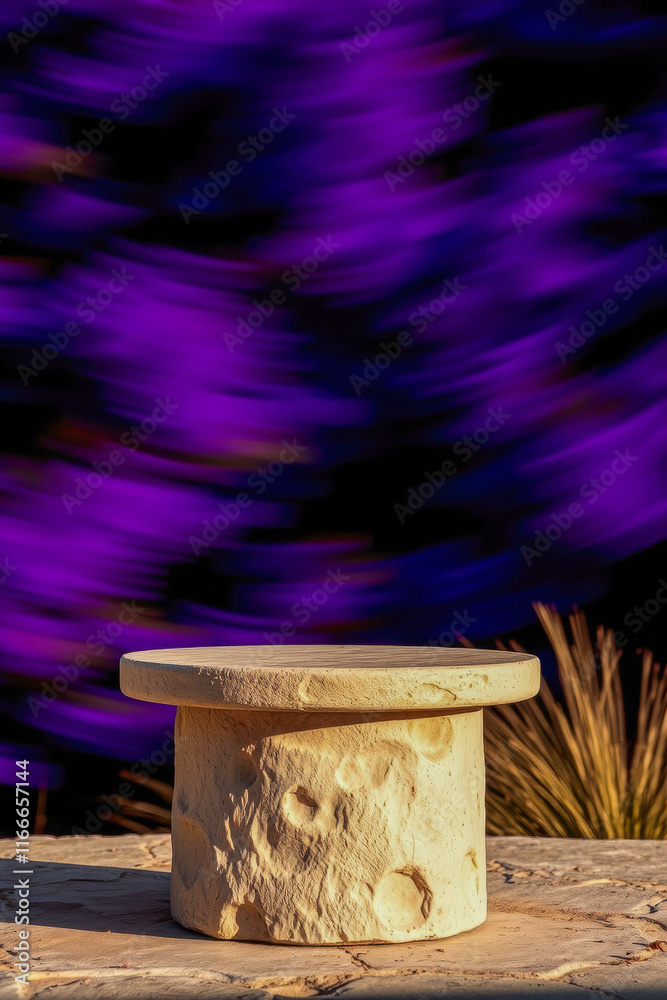 Naklejka premium circular textured pedestal