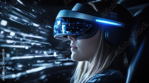 Woman in VR Headset