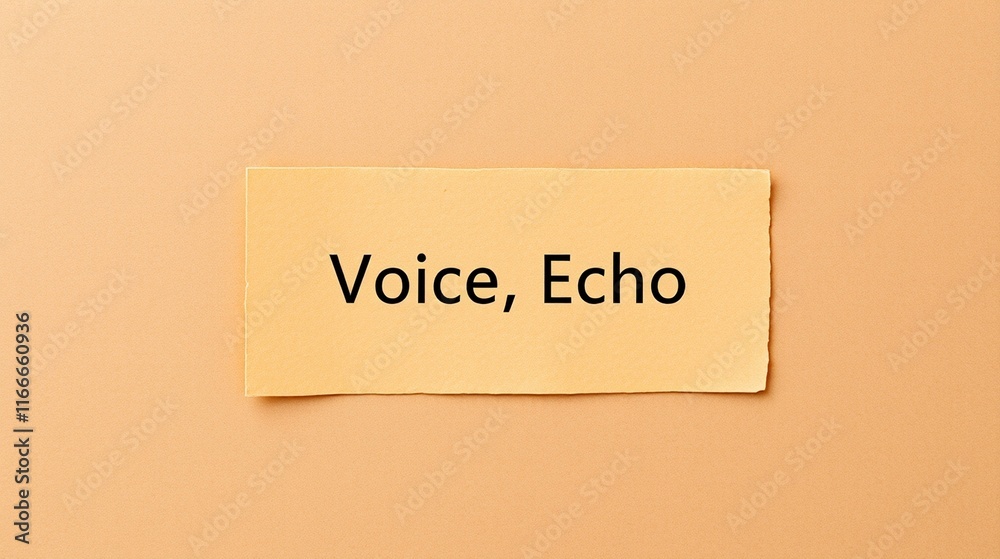 Conceptual Representation of Voice and Echo on a Minimalist Orange Background Conceptual Representation of Voice and Echo on a Minimalist Orange Background