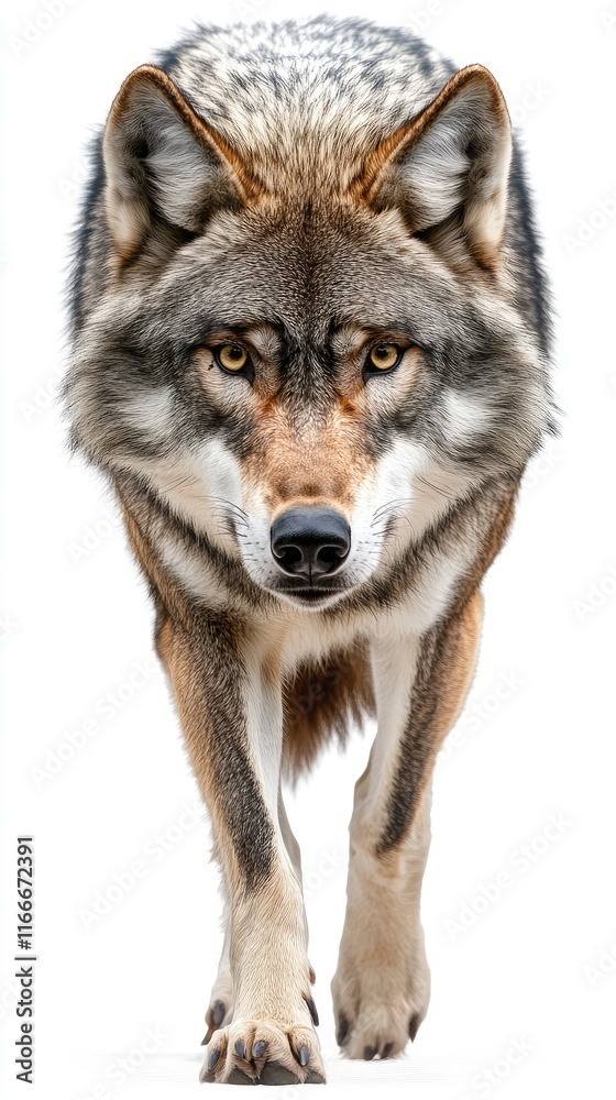 A close-up image of a wolf walking towards the viewer, showcasing its intense gaze and fur texture. A close-up image of a wolf walking towards the viewer, showcasing its intense gaze and fur texture.
