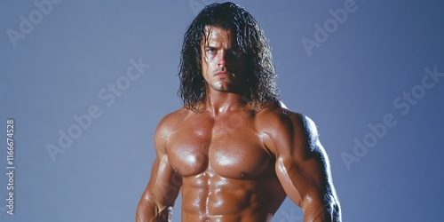 retro 90's style professional wrestler in a modern aesthetic