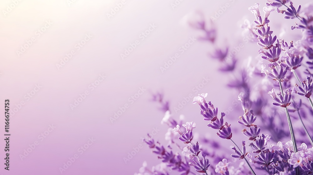 Delicate Lavender Blooms in Soft Purple Light Delicate Lavender Blooms in Soft Purple Light