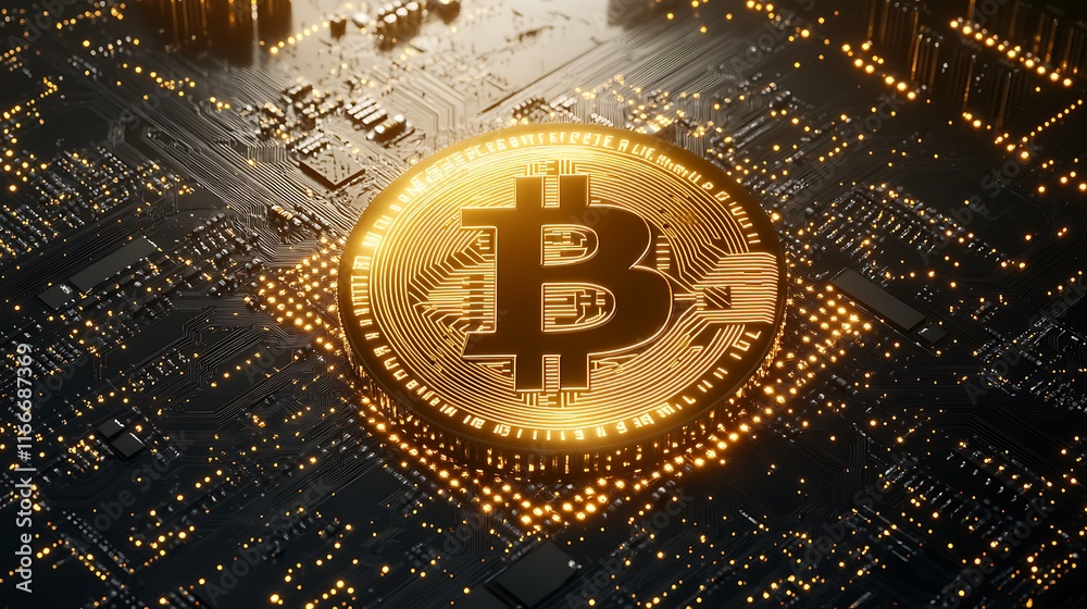 Fototapeta premium Comprehensive Bitcoin Image Collection Showcasing Cryptocurrency, Blockchain Technology, and Digital Financial Innovation
