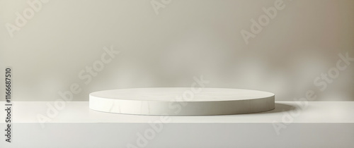 round pedestal on neutral background