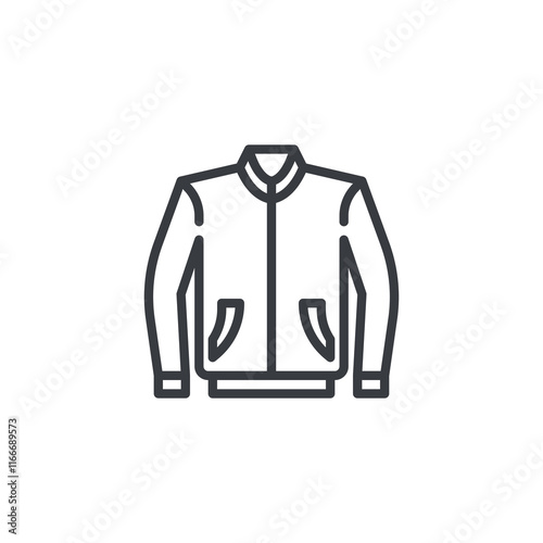 Long sleeve jacket line icon