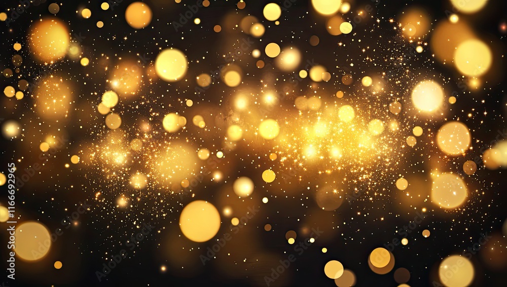 Golden bokeh lights create a shimmering background, perfect for celebrations. Golden bokeh lights create a shimmering background, perfect for celebrations.