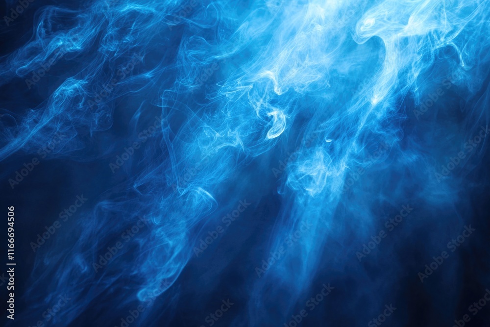 Obraz premium Blue Smoke Cloud Close-Up