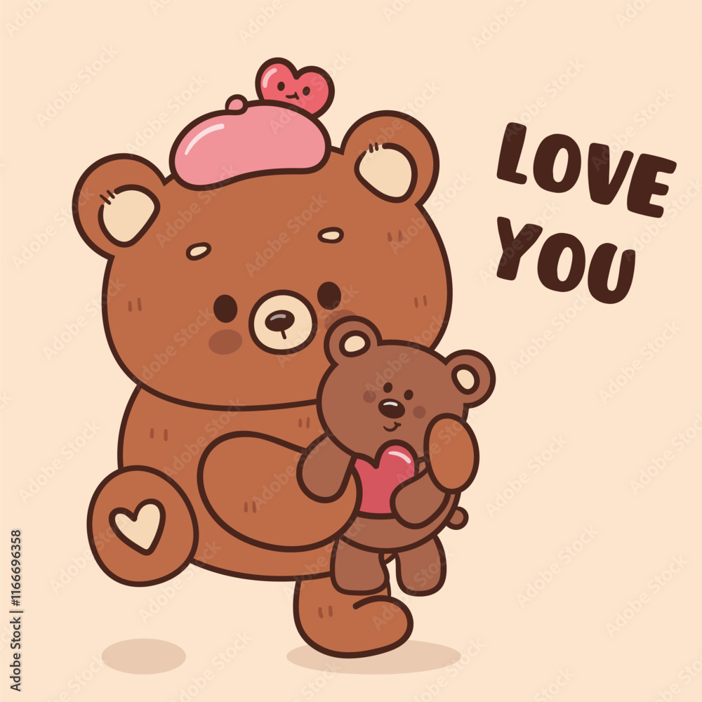 teddy bear with heart hug bear doll kawaii animal valentines card teddy bear with heart hug bear doll kawaii animal valentines card