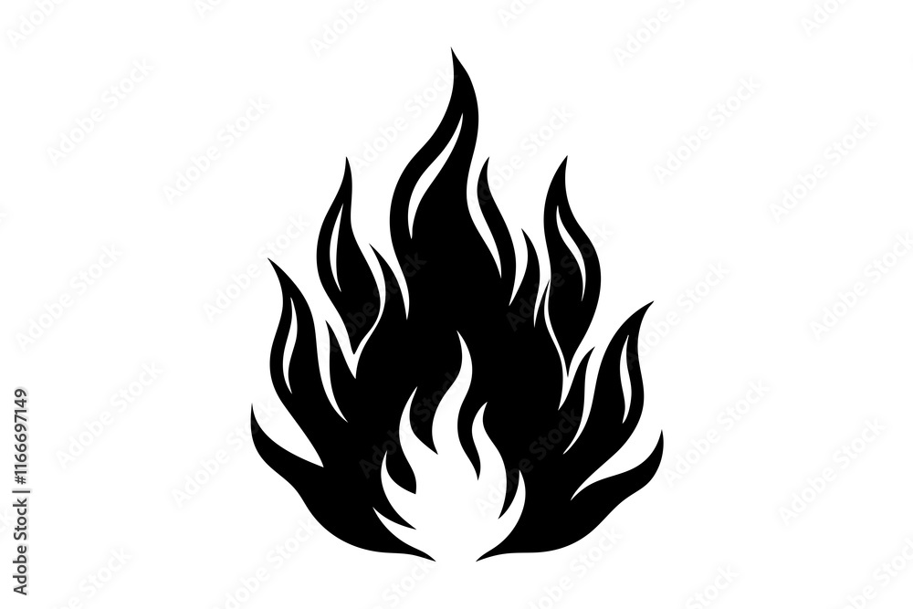 flame and fire black icon silhouette vector, Fire flame icon flame and fire black icon silhouette vector, Fire flame icon