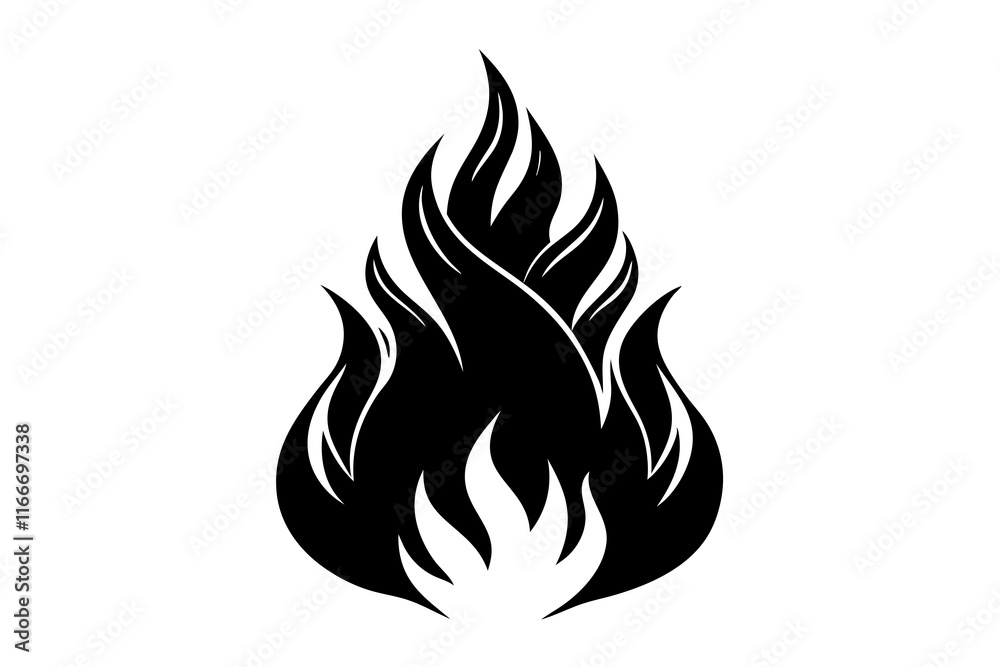 flame and fire black icon silhouette vector, Fire flame icon flame and fire black icon silhouette vector, Fire flame icon