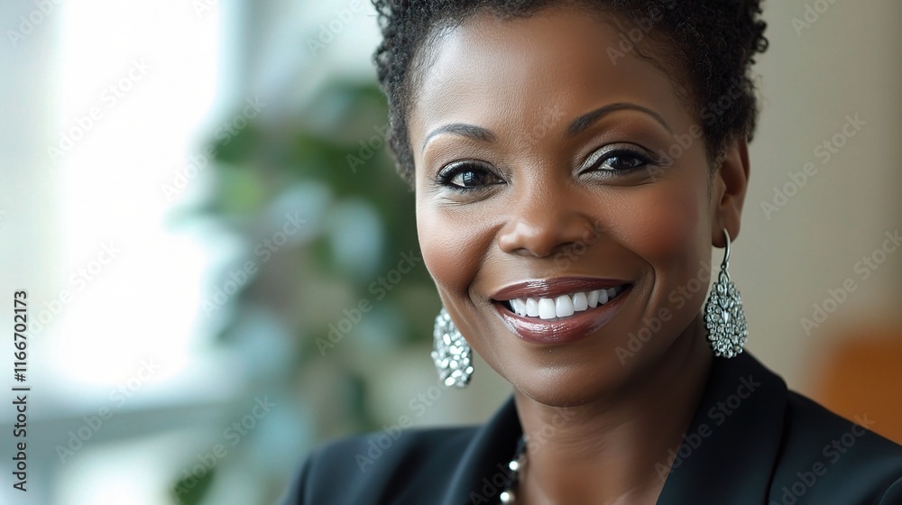 Confident African American Businesswoman in Professional Attire Confident African American Businesswoman in Professional Attire