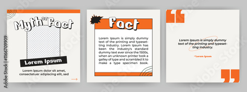 Social media unique myth or facts, tricks, did you know post banner layout templates, Unique Modern Editable Social Media banner template. Anyone can use this easy design for social media - vector