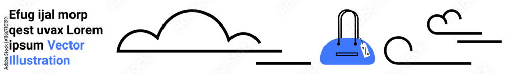 Minimalist line art featuring clouds connected to a data lock, symbolizing secure data transfer. Ideal for cybersecurity, cloud storage, data protection, tech services, internet security, IT Minimalist line art featuring clouds connected to a data lock, symbolizing secure data transfer. Ideal for cybersecurity, cloud storage, data protection, tech services, internet security, IT