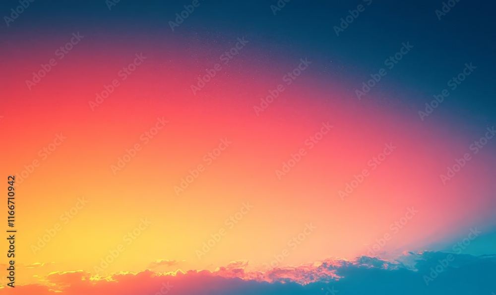 Fototapeta premium Vibrant blue orange gradient background, subtle highlights texture, presentation slide, minimalist style, Generative AI