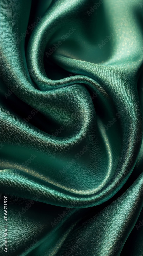 Obraz premium Dark turquoise olive gradient background, glowing forms texture, desktop backdrop, copy space available, Generative AI