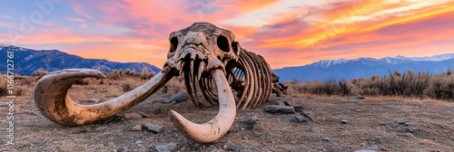 wooly mammoth skeleton fossil photo