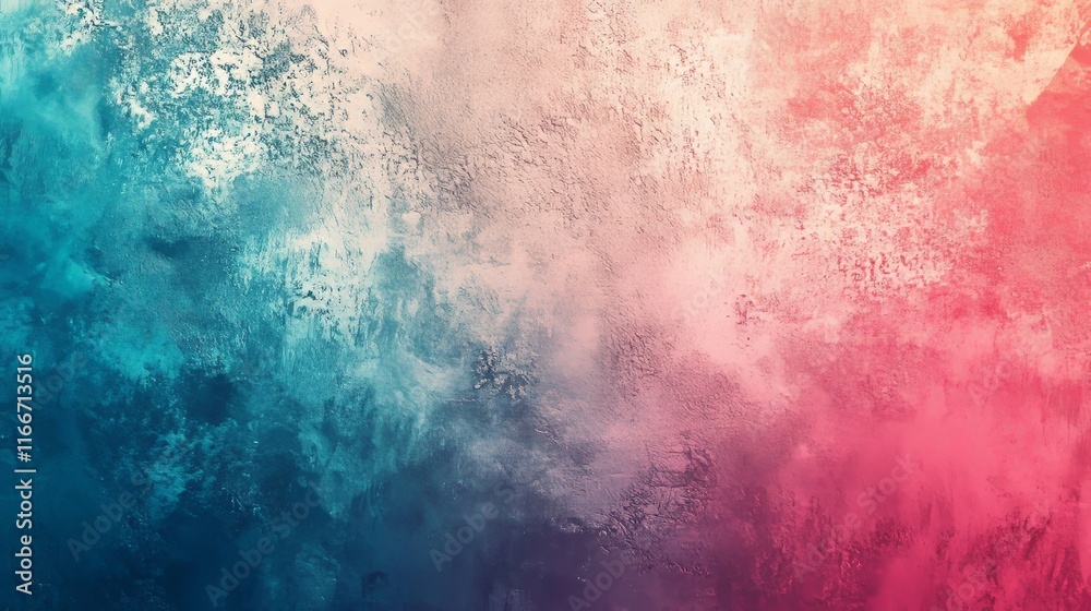 Obraz premium Abstract pink teal gradient background, shimmering textures texture, poster header, high-contrast tones, Generative AI
