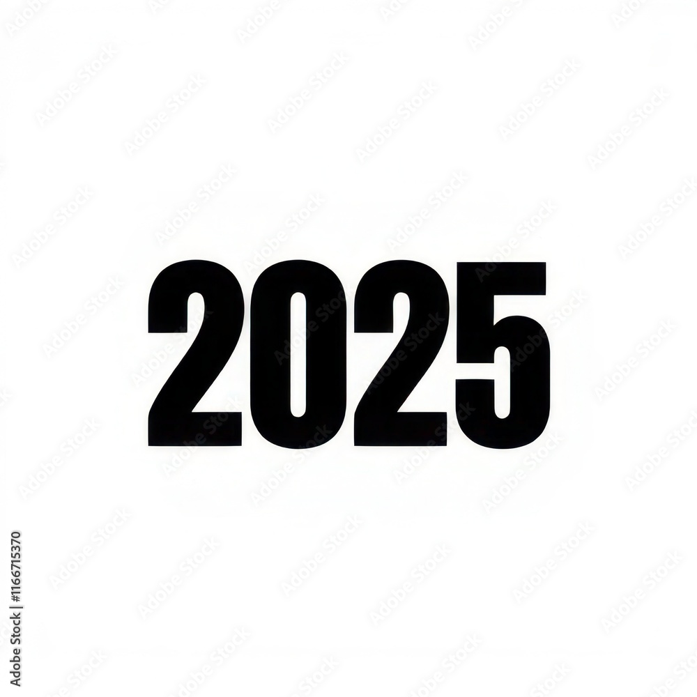 black and white 2025 icon in white backround black and white 2025 icon in white backround