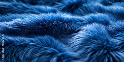 Close-up of blue fur texture