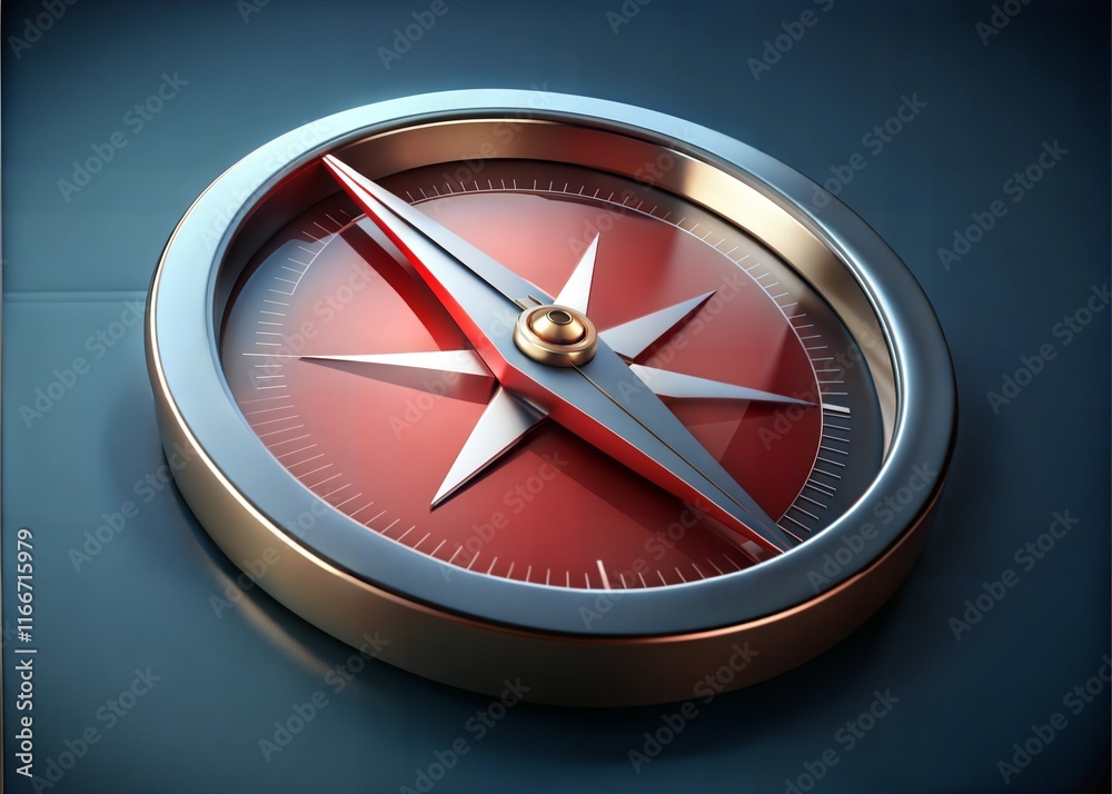 3D Compass Icon – Navigation, Location, and Direction Sign, Vector Illustration 3D Compass Icon – Navigation, Location, and Direction Sign, Vector Illustration