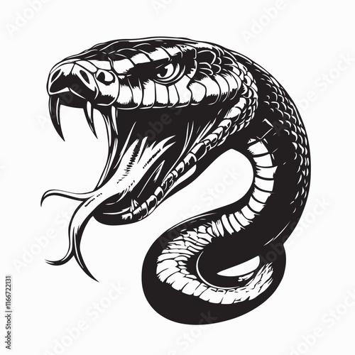 Cobra Head Vector Image. Cobra Head Vector Isolated Illustration.