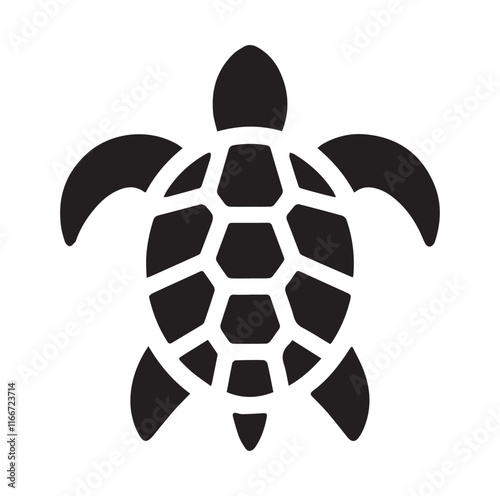 Sea turtle vector silhouette illustration SH