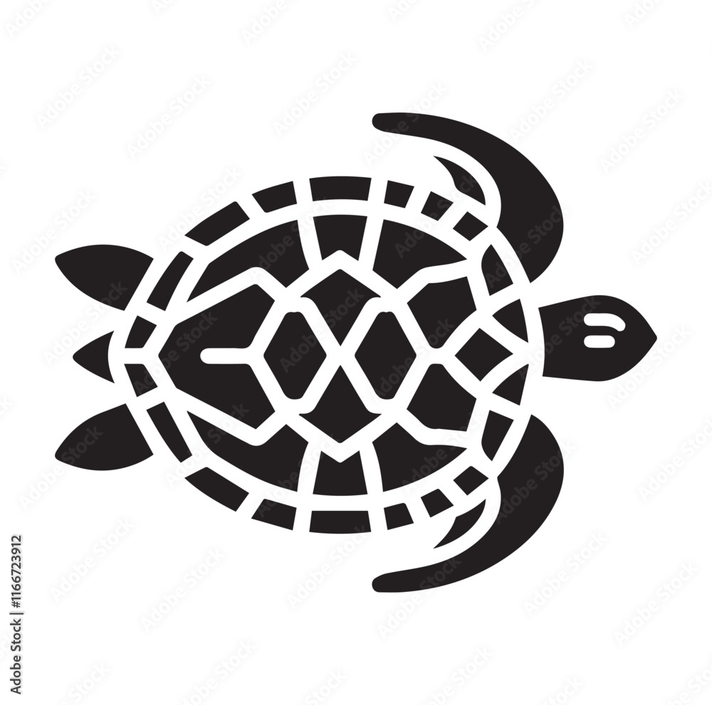 Sea turtle vector silhouette illustration SH Sea turtle vector silhouette illustration SH