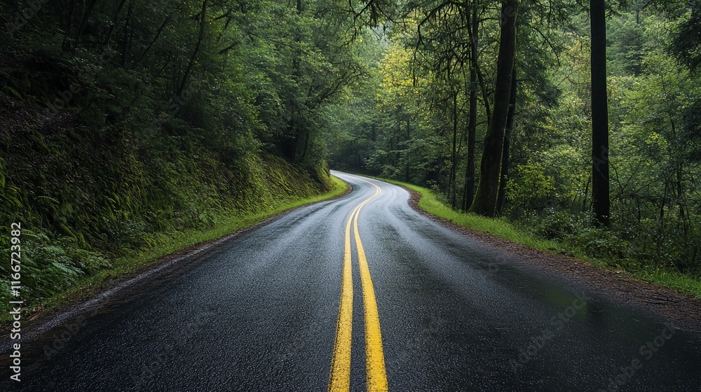 Fototapeta premium _road_in_the_middle_of_a_forest