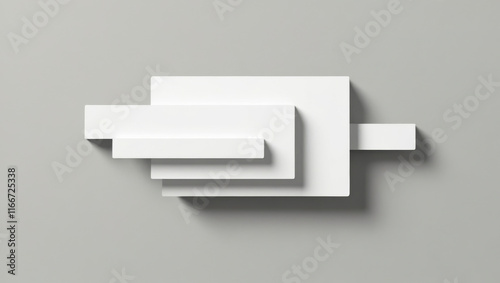 Abstract Geometric Composition of White Panels.