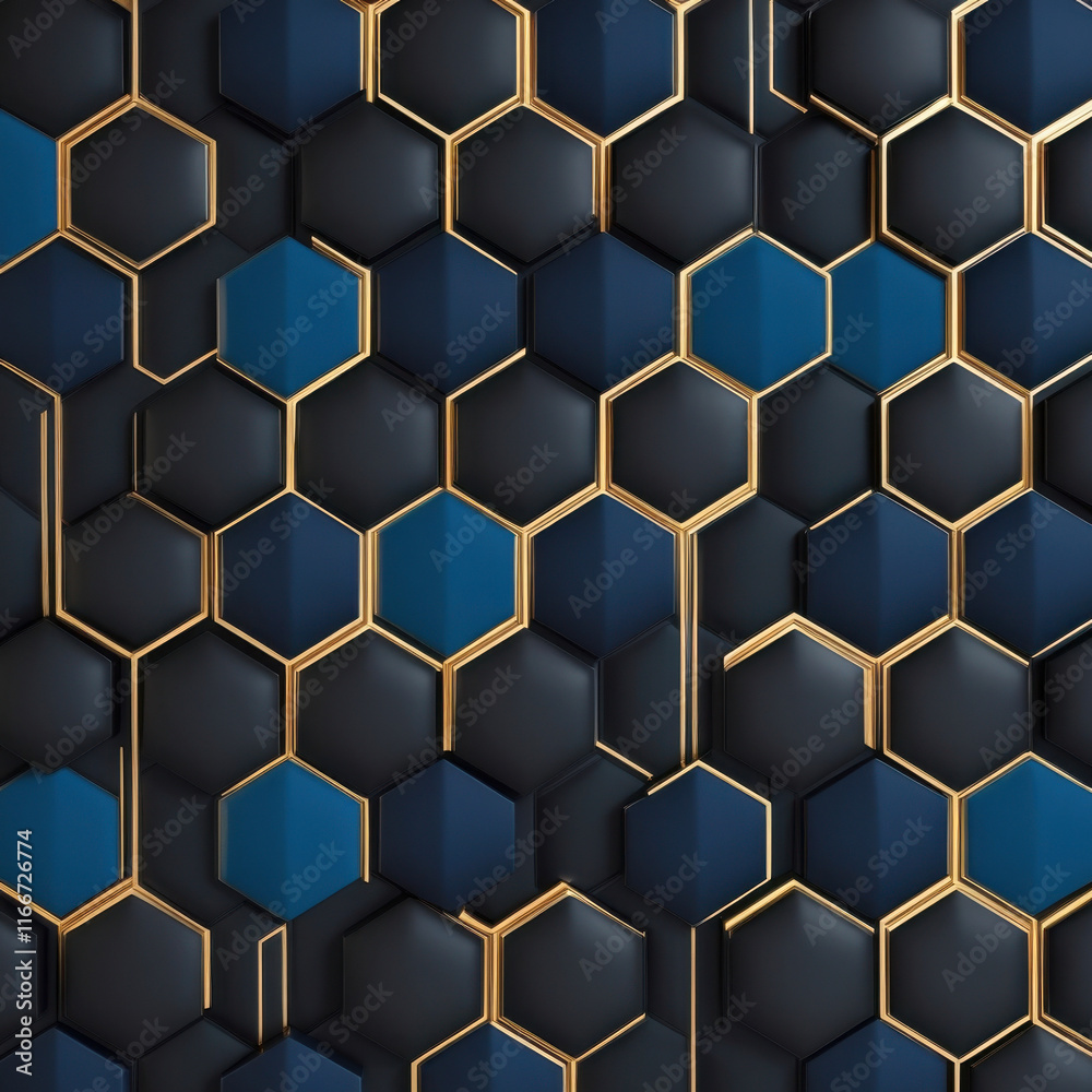 Contemporary Geometric Design Featuring Hexagons. Contemporary Geometric Design Featuring Hexagons.