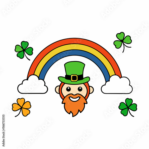 St. Patrick’s Day Symbols: Shamrocks, Leprechauns, and Rainbows photo