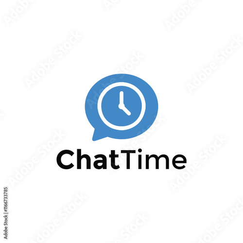Chat Time Logo Design Icon