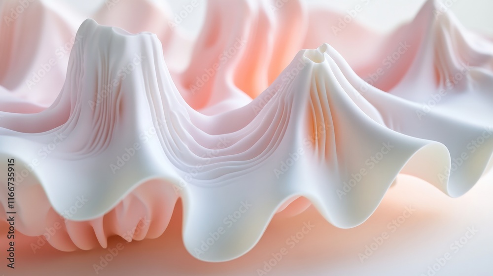 Soft Coral Shapes with Depth and Shadows Soft Coral Shapes with Depth and Shadows