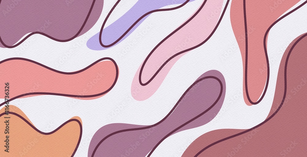 Abstract boho background modern drawing of a contemporary shapes art organic cover Abstract boho background modern drawing of a contemporary shapes art organic cover