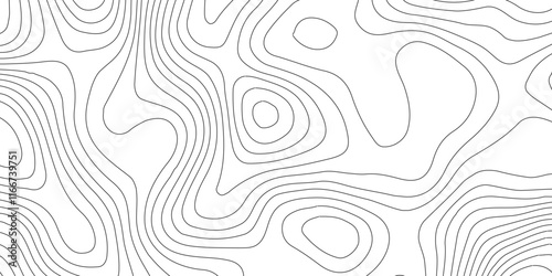 Abstract Blank Detailed Topographic Contour Map Subtle White Vector Background, Topography map art curve drawing. geographic contour map paper texture,paper texture Imitation of a geographical map sha