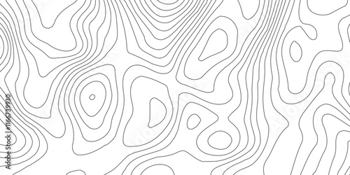 Abstract Blank Detailed Topographic Contour Map Subtle White Vector Background, Topography map art curve drawing. geographic contour map paper texture,paper texture Imitation of a geographical map sha