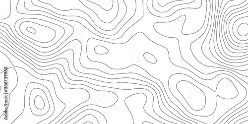 Abstract Blank Detailed Topographic Contour Map Subtle White Vector Background, Topography map art curve drawing. geographic contour map paper texture,paper texture Imitation of a geographical map sha