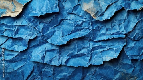 Wallpaper Mural Crumpled blue paper texture background. Torontodigital.ca