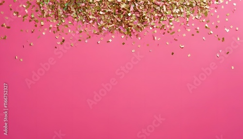 pink background with Confetti falling