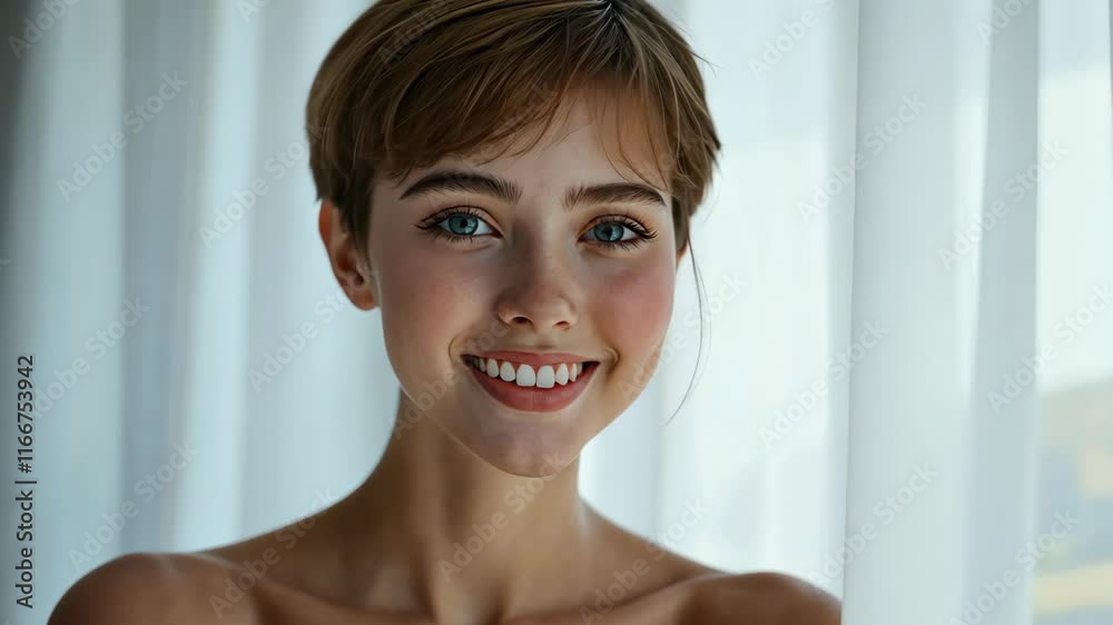 close up face portrait of young pretty woman with clean clear skin, skincare and well-being concept close up face portrait of young pretty woman with clean clear skin, skincare and well-being concept